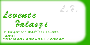 levente halaszi business card
